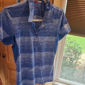 Blue Striped Golf Shirt